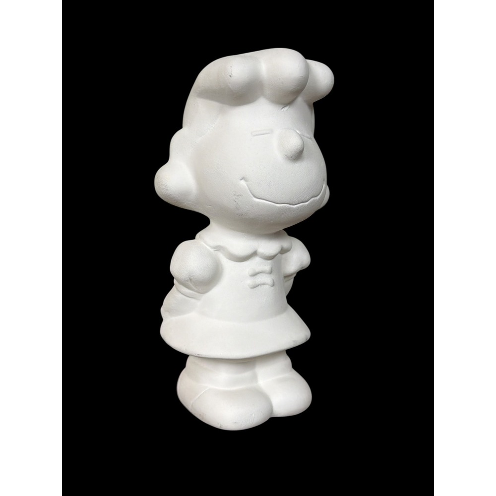 Peanuts Lucy van Pelt Ceramic Bisque‎ Unpainted Figurine DIY Craft 5.5 Inch